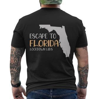 Desantis Escape To Florida Cute Gift Men's Crewneck Short Sleeve Back Print T-shirt - Monsterry