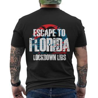 Desantis Escape To Florida Gift V2 Men's Crewneck Short Sleeve Back Print T-shirt - Monsterry