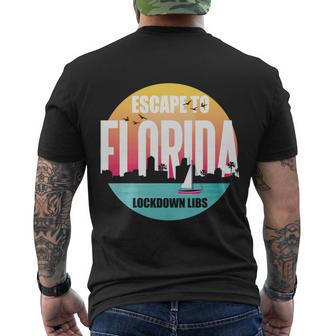 Desantis Escape To Florida Gift V3 Men's Crewneck Short Sleeve Back Print T-shirt - Monsterry