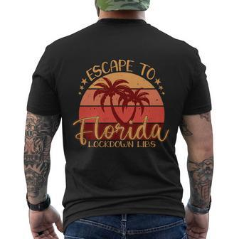 Desantis Escape To Florida Great Gift Men's Crewneck Short Sleeve Back Print T-shirt - Monsterry AU