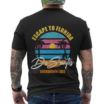 Desantis Escape To Florida Great Gift V3 Men's Crewneck Short Sleeve Back Print T-shirt - Monsterry AU