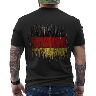 Deutschland Germany Torn German Flag Tshirt Men's Crewneck Short Sleeve Back Print T-shirt - Monsterry DE