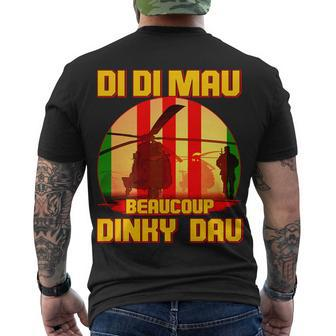 Di Di Mau Beaucoup Dinky Dau Vietnam Vet Men's Crewneck Short Sleeve Back Print T-shirt - Monsterry AU