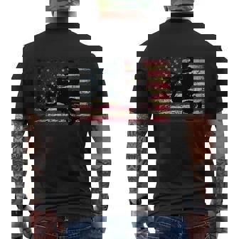 Dirt Bike Usa Flag Gift For Bikers Motocross American Flag Gift Men's Crewneck Short Sleeve Back Print T-shirt - Monsterry
