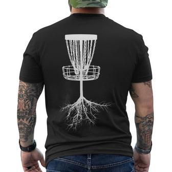 Disk Golf Tree Roots Funny Sports Tshirt Men's Crewneck Short Sleeve Back Print T-shirt - Monsterry