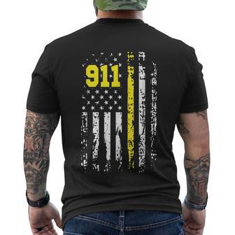 Dispatcher 911 First Responder Usa Dispatcher Gift Men's Crewneck Short Sleeve Back Print T-shirt - Monsterry DE