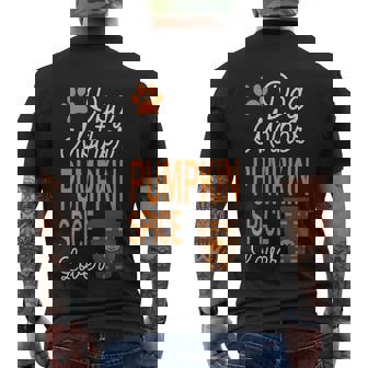 Dog Mother Pumpkin Spice Lover Halloween Quote Men's T-shirt Back Print - Thegiftio