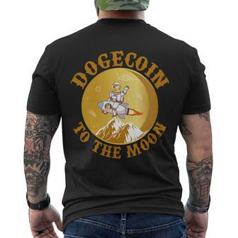 Dogecoin Vintage To The Moon Tshirt Men's Crewneck Short Sleeve Back Print T-shirt - Monsterry DE