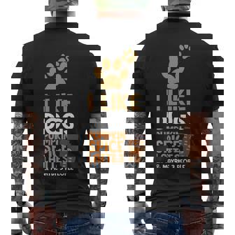 I Like Dogs Pumpkin Spice Halloween Day Retro Halloween Men's T-shirt Back Print - Thegiftio