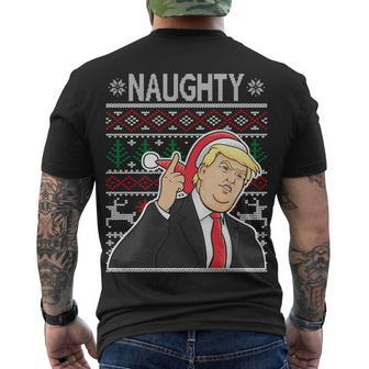 Donald Trump Naughty Ugly Christmas Men's Crewneck Short Sleeve Back Print T-shirt - Monsterry