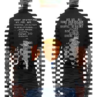 Donald Trump Your A Great Son Tshirt Men's Crewneck Short Sleeve Back Print T-shirt - Monsterry
