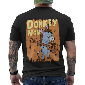 Donkey Mom Cute Mule Farm Animal Agriculture Cute Gift Men's Crewneck Short Sleeve Back Print T-shirt - Monsterry