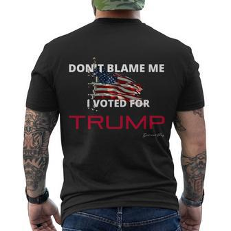 Dont Blame Me I Voted For Trump Trump Desantis Men's Crewneck Short Sleeve Back Print T-shirt - Monsterry UK