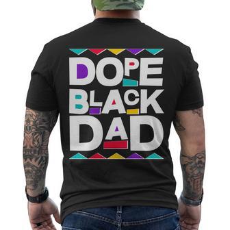 Dope Black Dad Tshirt Men's Crewneck Short Sleeve Back Print T-shirt - Monsterry