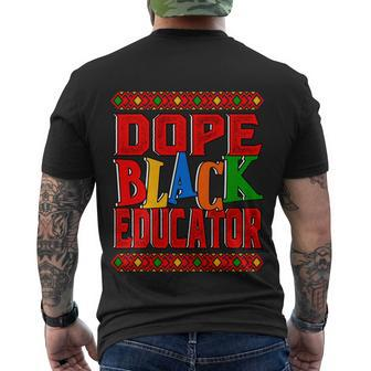 Dope Black Educator Black History Month 2022 Bhm Teacher Gift Men's Crewneck Short Sleeve Back Print T-shirt - Monsterry DE