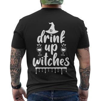 Drink Up Witches Witch Hat Halloween Quote V2 Men's Crewneck Short Sleeve Back Print T-shirt - Monsterry AU