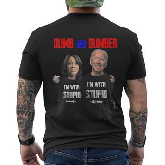 Dumb And Dumber Biden Men's Crewneck Short Sleeve Back Print T-shirt - Monsterry DE