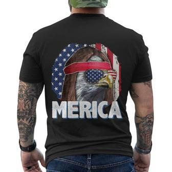 Eagle Mullet Merica American Flag Stars Stripes 4Th Of July Gift Men's Crewneck Short Sleeve Back Print T-shirt - Monsterry AU