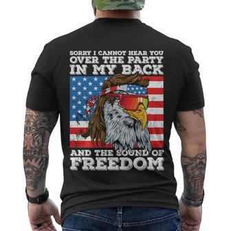 Eagle Mullet Party In The Back Sound Of Freedom 4Th Of July Gift V2 Men's Crewneck Short Sleeve Back Print T-shirt - Monsterry CA