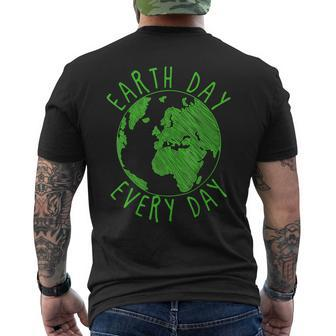 Earth Anniversary Environmental Awareness Earth Day Men's T-shirt Back Print - Thegiftio UK