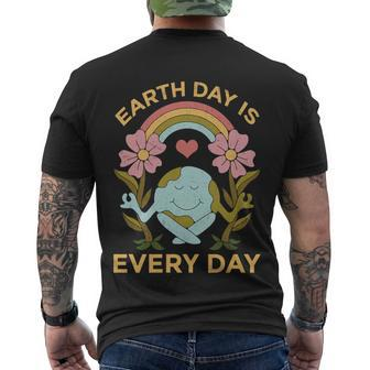Earth Day Is Every Day Stop Global Warming Gift Men's Crewneck Short Sleeve Back Print T-shirt - Monsterry