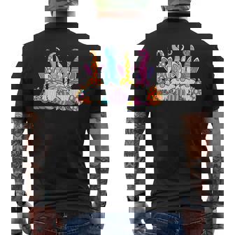 Easter Bunny Spring Gnome Easter Egg Hunting And Basket Men's T-shirt Back Print - Thegiftio UK