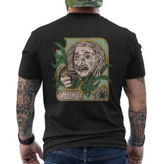 Einstein Smoking Weed Men's Crewneck Short Sleeve Back Print T-shirt - Monsterry UK