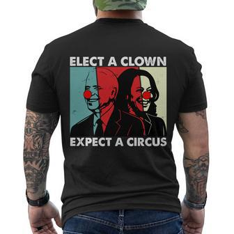 Elect A Clown Expect A Circus Anti Joe Biden Design Men's Crewneck Short Sleeve Back Print T-shirt - Monsterry AU