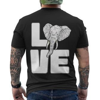 Elephant Love Gifts Cute Elephant Graphic Save Animal Lover Men's Crewneck Short Sleeve Back Print T-shirt - Monsterry AU