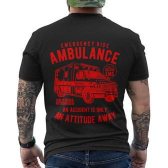 Emergency Ride Ambulance Men's Crewneck Short Sleeve Back Print T-shirt - Monsterry