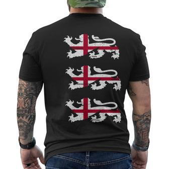 England Euro 21 English Lions Soccer Fan Flag Men's Crewneck Short Sleeve Back Print T-shirt - Monsterry UK