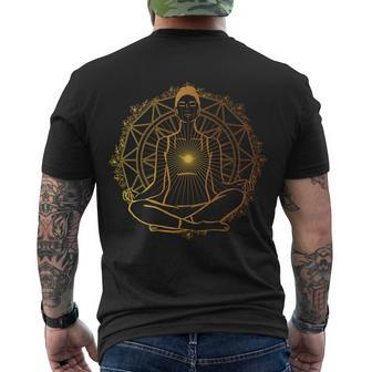 Enlightened Spiritual Men's Crewneck Short Sleeve Back Print T-shirt - Monsterry