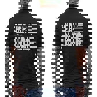 Enough End Gun Violence No Gun Anti Violence Wear Orange Men's T-shirt Back Print - Thegiftio