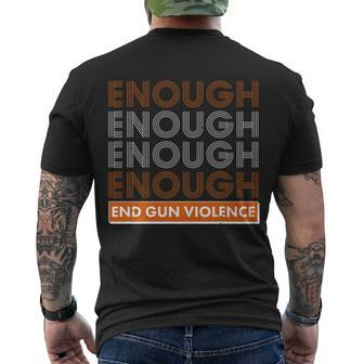 Enough End Gun Violence V2 Men's Crewneck Short Sleeve Back Print T-shirt - Monsterry UK