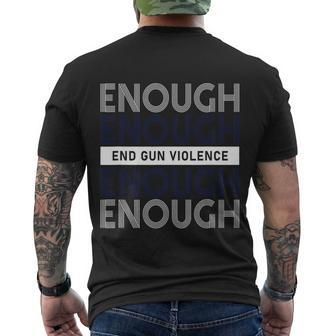 Enough End Gun Violence Wear Orange Enough Gun Design Tshirt Men's Crewneck Short Sleeve Back Print T-shirt - Monsterry UK