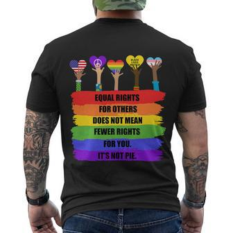 Equal Rights For Others Lgbt Pride Month Men's Crewneck Short Sleeve Back Print T-shirt - Monsterry DE