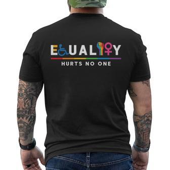Equality Hurts No One Equal Rights Lgbt Gift Men's Crewneck Short Sleeve Back Print T-shirt - Monsterry DE