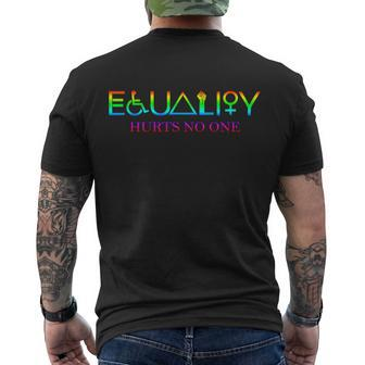 Equality Hurts No One Lgbt Great Gift Men's Crewneck Short Sleeve Back Print T-shirt - Monsterry