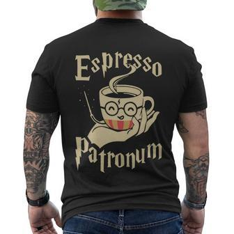 Espresso Patronum For Coffee Lovers Funny Wizard Tshirt Men's Crewneck Short Sleeve Back Print T-shirt - Monsterry DE