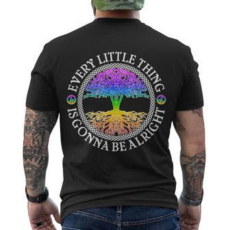 Every Little Thing Is Gonna Be Alright Yoga Tree Men's Crewneck Short Sleeve Back Print T-shirt - Monsterry