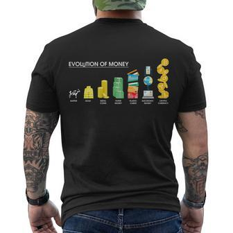 Evolution Of Money Tshirt Men's Crewneck Short Sleeve Back Print T-shirt - Monsterry