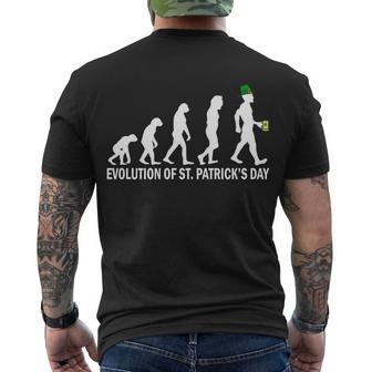 Evolution Of St Patricks Day Men's Crewneck Short Sleeve Back Print T-shirt - Monsterry