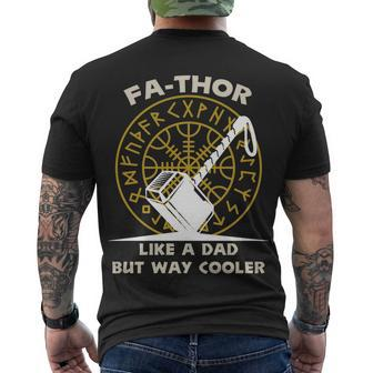Fa-Thor Like A Dad But Way Cooler Tshirt Men's Crewneck Short Sleeve Back Print T-shirt - Monsterry