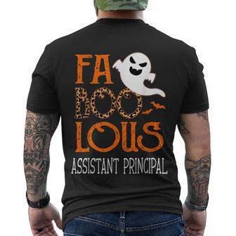 Faboolous Assistant Principal On Halloween Party Funny Ghost Men's Crewneck Short Sleeve Back Print T-shirt - Monsterry DE