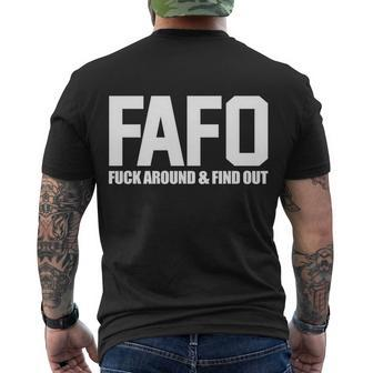 Fafo Fuck Around & Find Out Tshirt Men's Crewneck Short Sleeve Back Print T-shirt - Monsterry CA