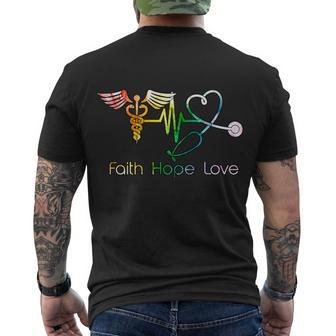 Faith Hope Love Nurse Men's Crewneck Short Sleeve Back Print T-shirt - Monsterry UK