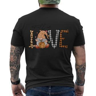 Fallin Love Thanksgiving Quote Men's Crewneck Short Sleeve Back Print T-shirt - Monsterry