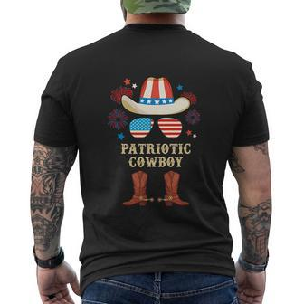 Family Group 4Th Of July Howdy The Patriotic Cowboy Men's Crewneck Short Sleeve Back Print T-shirt - Monsterry DE