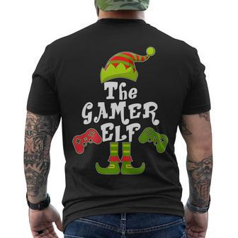 Family Matching Christmas The Gamer Elf Tshirt Men's Crewneck Short Sleeve Back Print T-shirt - Monsterry