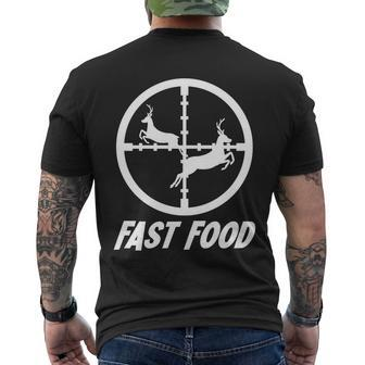 Fast Food Hunting Deer V2 Men's Crewneck Short Sleeve Back Print T-shirt - Monsterry